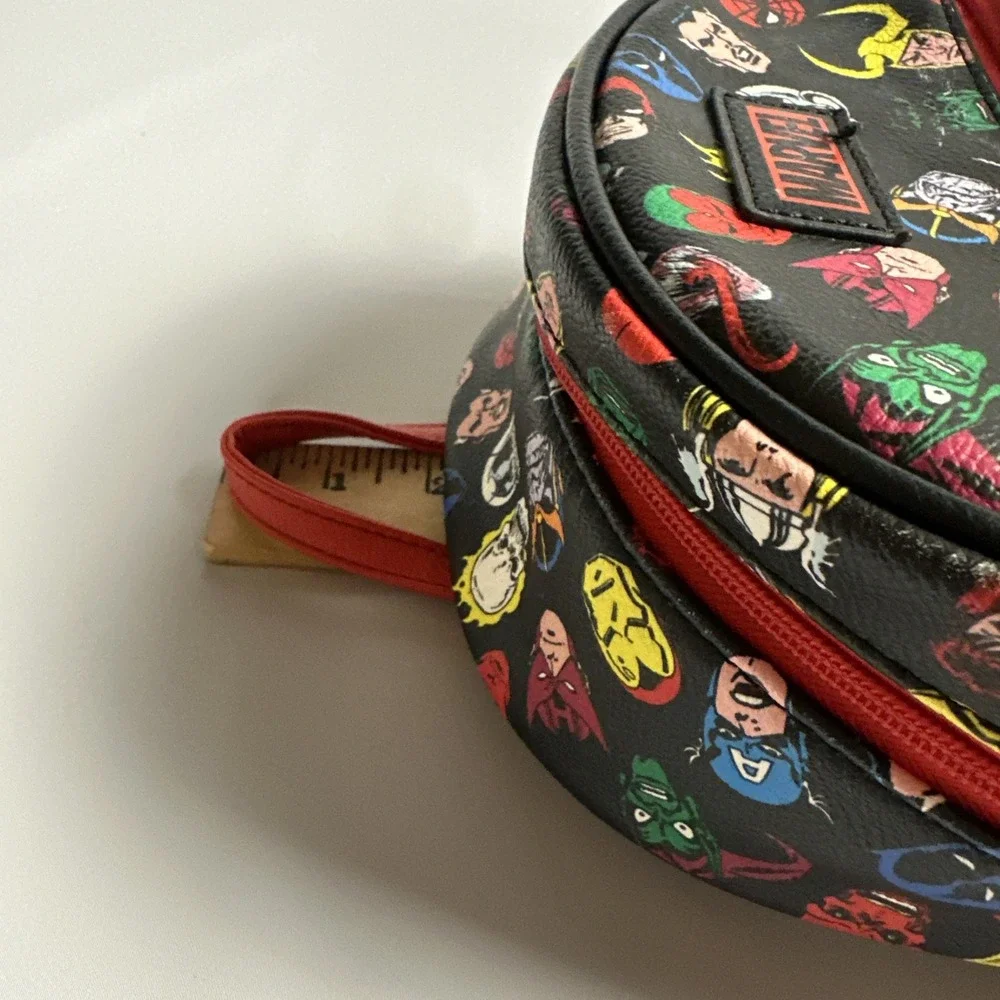 Loungefly Marvel 80th Anniversary Mini Backpack Comic Character Faces Bag Heros